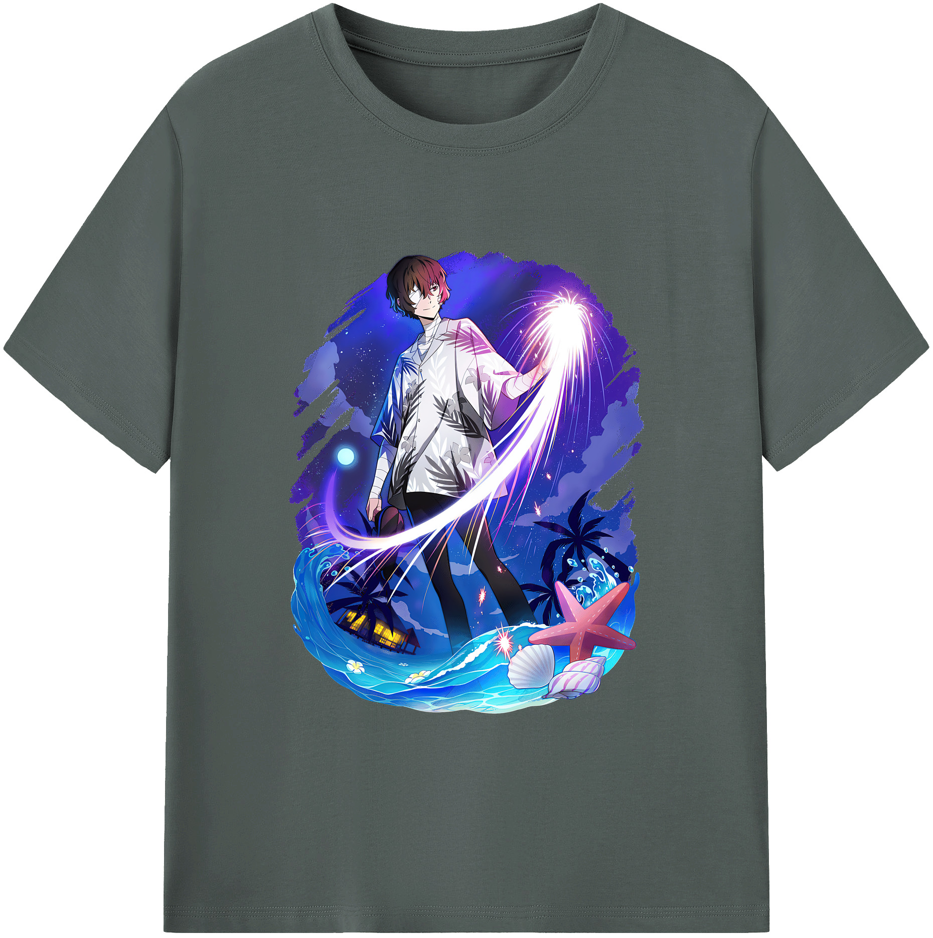 （画像用） 文豪ストレイドッグス Bungo Stray Dogs 綿100％ メンズ半袖Tシャツ｜肌触りやわらか＆通気性